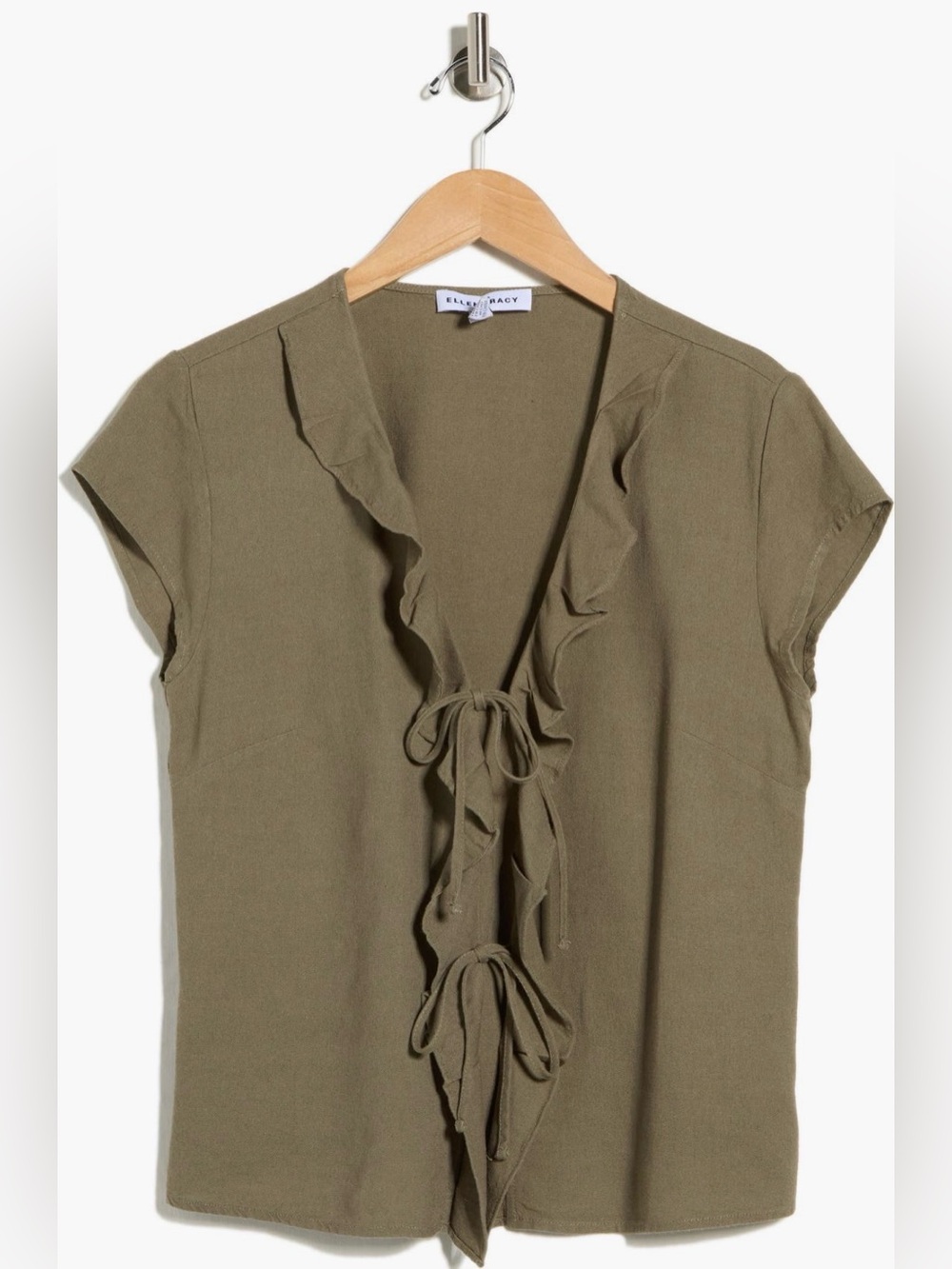 Ellen Tracy
Ruffle Tie Front Top